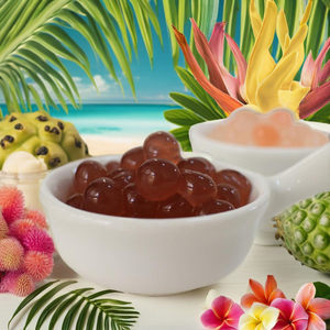 PINSHAN Strawberry Popping <b>Boba</b> 3KG <b>Bubble</b> Tea Ingredients Red Round Pearls Wholesale - Product Image 5