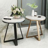 Canapé d'angle de luxe nordique, plusieurs tables basses rondes créatives, meuble d'appoint de salon, table basse d'appoint en marbre pour chambre à coucher
