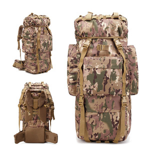 Mochila Táctica Grande Personalizada de 65l, Impermeable, para Senderismo y Trekking, con Cubierta para Lluvia - Product Image 6