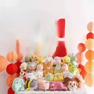 Grosir boneka beruang pernikahan interaktif 8 inci katun PP penghilang stres mewah dicuci cincin kios Jalan mainan binatang boneka - Product Image 5