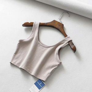 Top Corto de Verano de Alta Calidad con Logotipo Personalizado, Top Corto de Algodón y Elastano de Punto, Top Corto Gráfico de Marca Privada para <span class=keywords><strong>Mujer</strong></span> - Product Image 4