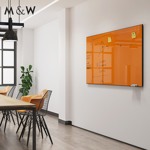 Parete Divisoria per Ufficio Mobile con Lavagna Magnetica <span class=keywords><strong>in</strong></span> Vetro Colorato Cancellabile Arredo Mobile Spostabile - Product Image 3