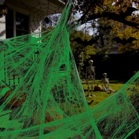 Décoration toile d'araignée d'horreur pour fête d'Halloween, toile d'araignée effrayante avec araignées pour décorations intérieures et extérieures, bar, maison hantée