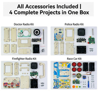 Kit Robot en Bois DIY Premium 4-en-1 : Voiture Télécommandée, Talkie-Walkie, Radio, Enregistreur Vocal – Kits STEM pour Expériences Scientifiques et Physiques Scolaires