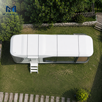 Capsule hôtelière en acier préfabriquée de luxe moderne, mobile, intelligente, facilement extensible, avec balcon, directement de l'usine