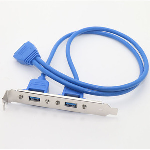 ช่องเสียบขยาย USB 3.0 ด้านหน้าขนาด 3.5 นิ้ว พร้อมสายเคเบิลยึดเมนบอร์ดแบบ 20 พิน (2 พอร์ต) - Product Image 4