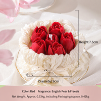 Boîte cadeau de bougies parfumées florales faites à la main en forme de rose, bougie artistique romantique pour mariage, Saint-Valentin, décoration de la maison