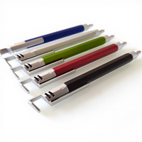 Stylo promotionnel multifonction avec niveau à bulle en plastique, tournevis, règle en pouces, pointeur laser, stylo à bille et logo personnalisé