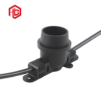 Nouveau style de base de lampe en NYLON noir avec adaptateur de douille E27 vers E40, connecteurs en cuivre 10A, support de lampe polyvalent UHF/RF