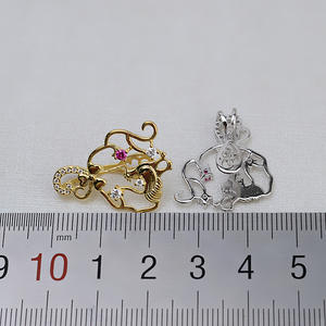 Pendentif en argent 925 fait main avec perle baroque, accessoire pour femme, base de collier vide avec perles en vrac - Product Image 3