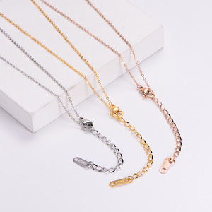 Collar de Joyería Italiana de Acero Inoxidable con Letras y Mensajes Chapados en Oro para Mujer, Colgante con <span class=keywords><strong>la</strong></span> Inscripción 'Forever' - Product Image 6