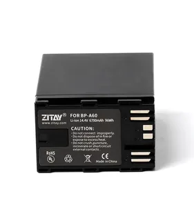 ZITAY baterai BP-A60 14.4V 6700mAh 96WH baterai layar sentuh untuk BP-A60 C200 C200B C300 MarkII Rekam 5 jam