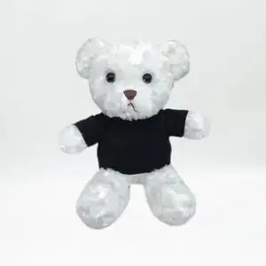 柔软泰迪熊毛绒玩具定制个性化标志毛绒娃娃泰迪熊配衬衫玩具漂亮节日礼物