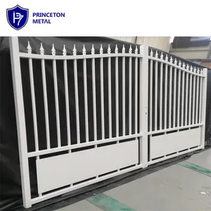 Easy Assembled Driveway Swing Gates Factory Main Gate Designs Powder Coated Double Swing Aluminum Gates