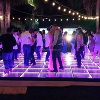 Piste de danse interactive lumineuse avec lumières LED magnétiques 3D filaires et contrôle DMX512, indice de protection IP65, pour discothèque et scène