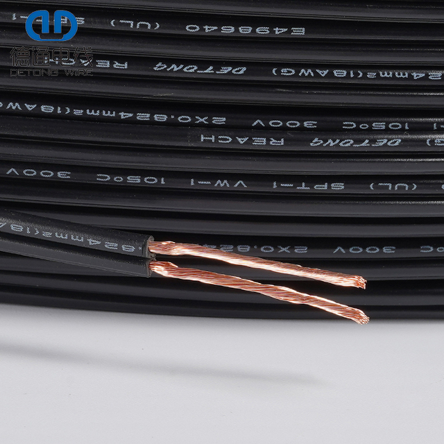 UL Listed 16AWG SPT-2W Heat Resistant Cable, Ultra Soft PVC Flexible Electric Wire for Lighting