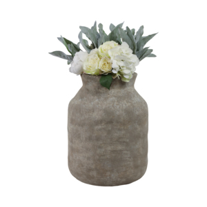 Vaso cilindrico arrotondato in terracotta per latte, vaso da fiori per soggiorno, camera da letto, ufficio, decorazione da tavolo - Product Image 2