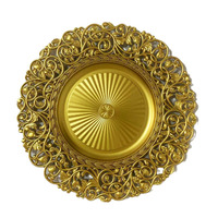 Assiette de Présentation Écologique Peinte à la Bombe, Décoration de Table pour Mariage et Fêtes avec Motif Style Occidental