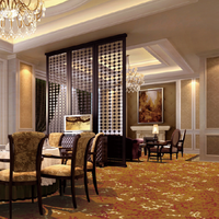 Laine arrière personnalisée de luxe mur à mur 5 étoiles Alfombras Hotel Style Banquet Hall Axminster Tapis à vendre