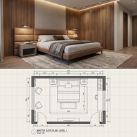 Visualisasi Interior 3D Max ISO Ruang Tamu Mewah Italia Modern Kustomisasi OEM ODM dengan Desain Grafis dan Rendering 3D