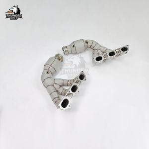 Système d'échappement <span class=keywords><strong>Hetu</strong></span> à livraison rapide avec collecteur d'admission droit, bouclier thermique et résonateur pour 911 991 991.1/991.2 GT3/GT3 RS - Product Image 5