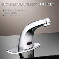 Robinet de lavabo automatique HY-118A CE robinet à capteur sans contact en laiton pour salle de bain et cuisine d'hôtel à poignée unique