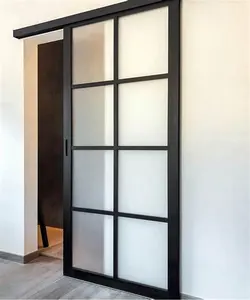 SeaWin आधुनिक डिजाइन घर के लिए DIY फिटिंग ठोस पाइन लकड़ी के दरवाजे आंतरिक स्लैब लकड़ी फिसलने खलिहान दरवाजा