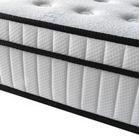 Matelas à ressorts ensachés confortables de haute qualité en gros King Queen Euro Top Matelas organique compressé 6by6 12 pouces