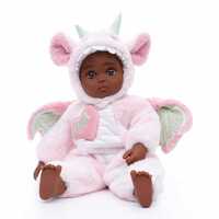Poupée reborn noire : peluche réaliste pour bébé avec corps en vinyle