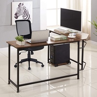 Bureau d'ordinateur en forme de L, bureau d'ordinateur noir avec tiroir, poste de travail pour la maison, le bureau, l'écriture et les études