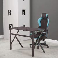 CARLFORD Table de jeu en métal pour ordinateur de bureau avec design simple