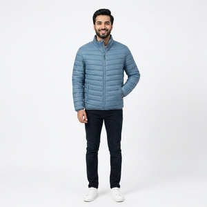 Chaqueta de burbujas para hombre, estilo OEM nuevo, de alta calidad, hecha a medida, para la temporada de invierno 2026, ligera, con cremallera frontal, de primera calidad. - Product Image 1