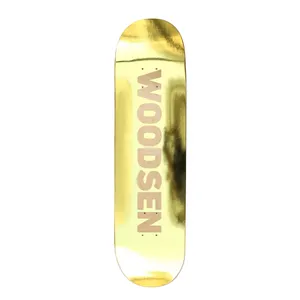 Woodsen vàng lá Tùy chỉnh hình ảnh 8.0 8.25 7ply Canada Maple tùy chỉnh trống Skate Board Skateboard boong