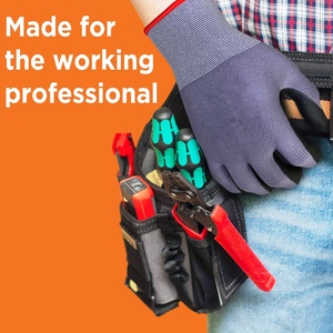 Gants de travail en nylon et spandex tricotés sans couture avec mousse de nitrile, personnalisables pour l'agriculture et la construction, vente en gros - Product Image 4