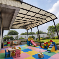 Abri de terrain de jeux pour enfants, couverture de zone de jeux pour écoliers, toit en polycarbonate aluminium, pergola imperméable anti-UV, sur mesure OEM
