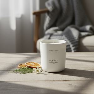Vela Aromática PROJ.SCENCE NEROLI CEDAR - Frasco de Cerámica, Cera de Abeja y Cera de Soja, Estilo Minimalista, Decoración para el Hogar, Aromaterapia - Product Image 3