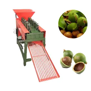 Macadamia Noten Beschietingsmachine Queensland Noten Groene Huid Dunschiller Machine