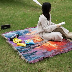 Bán buôn tùy biến thiết kế Jacquard bông polyester tấm thảm dệt Chăn với giá thấp hơn - Product Image 1