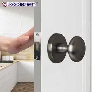 Lideshi Concealed Door Lock Gray Spherical Touch Control Indoor Silent Room Door Hardware Solid Wood Door Lock 7043 - Product Image 1