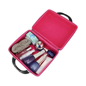 2024 Latest Multifunctional Modern Simple Hard Felt Makeup Bag Briefcase Storage Box Case For Business Trip