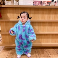 Combinaisons pour bébés, vêtements pour bébés, combinaison en polaire chaude d'hiver avec motif de monstre animal en 3D, costume pour tout-petits, vente en gros