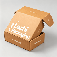 Boîte d'expédition en carton ondulé personnalisée, imprimée recto-verso, avec doublure en mousse, en kraft extra-résistant, trois couches, pour emballage cadeau de vêtements