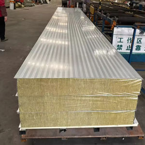 Panneau sandwich ignifuge en laine de roche avec bordure en PU, solution d'ingénierie thermique ignifuge A1 pour façades de fabrication de haute technologie au Vietnam - Product Image 1