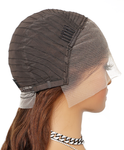 วิกผมด้านหน้าแบบมีลูกไม้ใหม่13*4เส้น100% ตรงเรียบเนียนผมคนบราซิลแท้100% <span class=keywords><strong>ผม</strong></span>มนุษย์ใสตัดเป็นชั้นทรง<span class=keywords><strong>ผม</strong></span>ใหม่ - Product Image 4