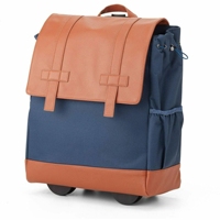 Wheels up Sac à dos à roulettes pour ordinateur portable Sac à dos marine résistant à l'eau pour femmes hommes Sac de voyage convertible