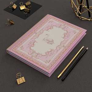 Carnet de notes vintage LABON Cygne Blanc Rose, couverture rigide, style Coquette, <span class=keywords><strong>livre</strong></span> de vœux de mariage romantique, esthétique Balletcore - Product Image 3