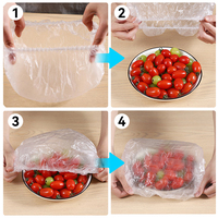 500 couvre-aliments jetables élastiques transparents, couvre-bols extensibles pour la conservation des aliments en cuisine, protection contre la poussière