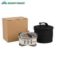 Portable 11000W haute puissance de feu brûleur à gaz cuisinière 5 brûleurs Camping poêle avec sac de rangement pour randonnée en plein air pique-nique randonnée