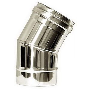 Tuyau de cheminée en acier inoxydable isolé à double paroi DN 160/180 avec courbe d'air 30 - Product Image 1