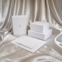 Boîte cadeau rigide personnalisable haut de gamme, faite à la main, recyclable, avec fermeture magnétique, ruban et logo imprimé pour bougies, portefeuilles, photos